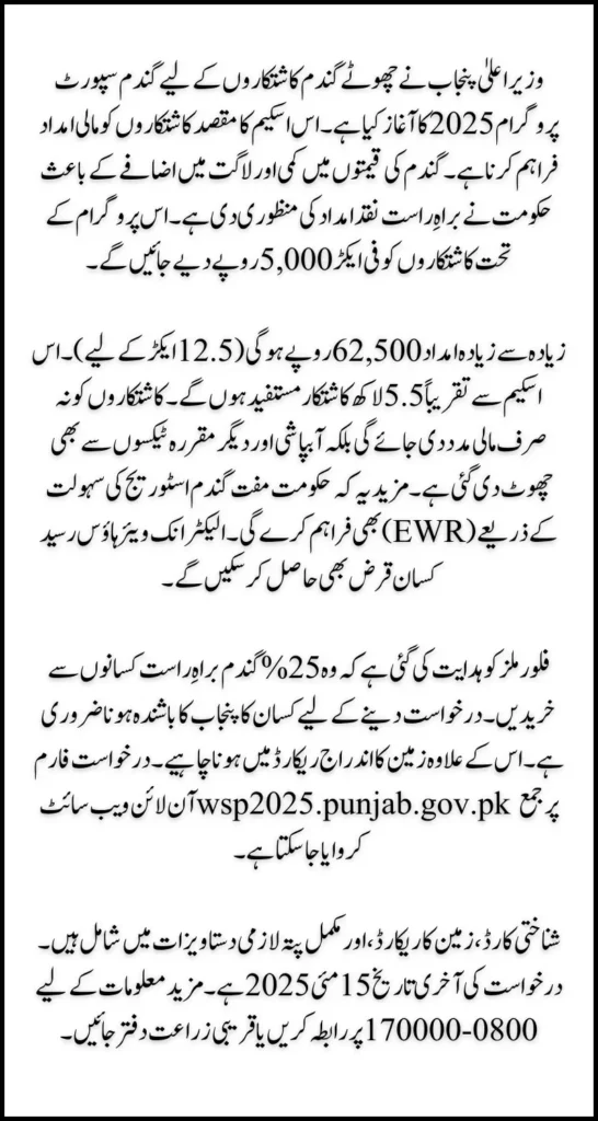 CM Punjab Wheat Support Program Application Online Procedure Complete Guide