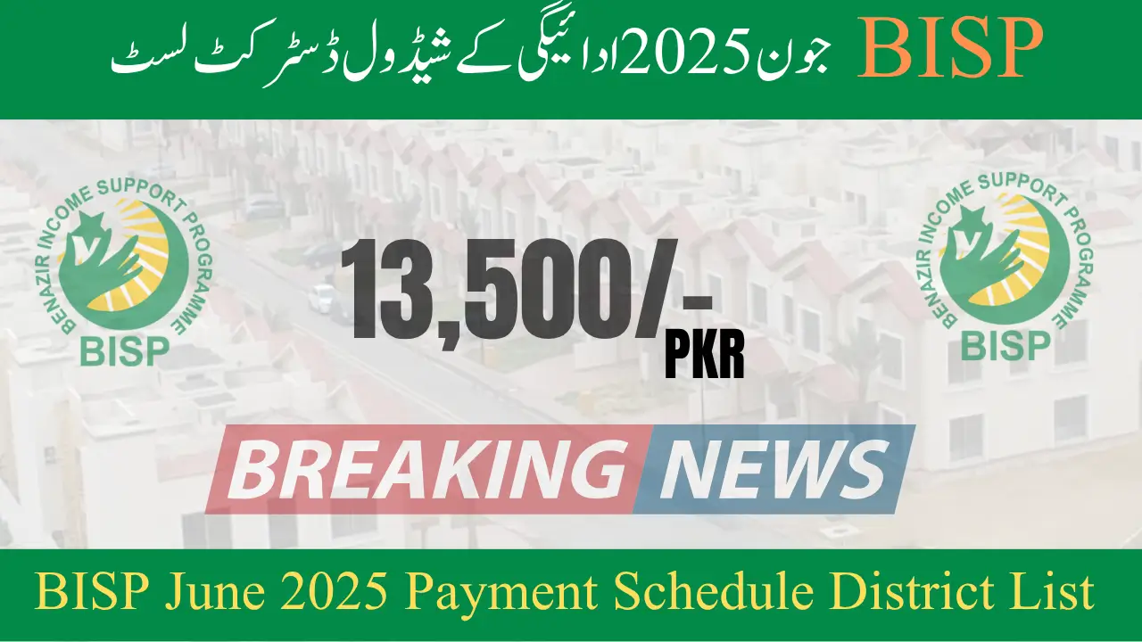 BISP June 2025 Payment Schedule District List | Complete Details