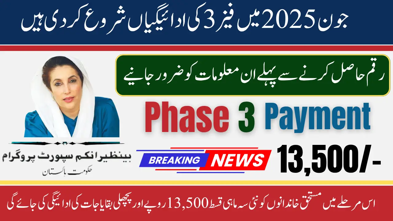 BISP 8171 Phase 3 Payment June 2025 Check Complete Details Through CNIC