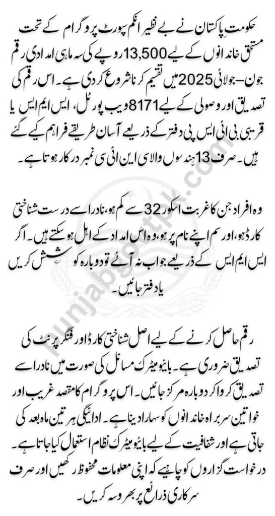 8171 Web Portal CNIC 13500 Payment Verification Guide Step by Step