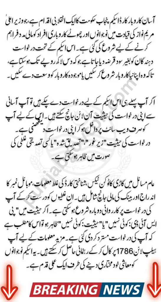 Asaan Karobar Card Registration Online Check Details Step by Step Guide