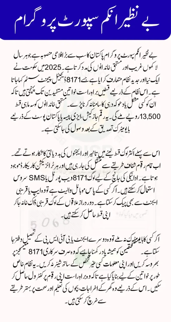 BISP 8171 Digital Payment System 2025 and Check September Installment Schedule